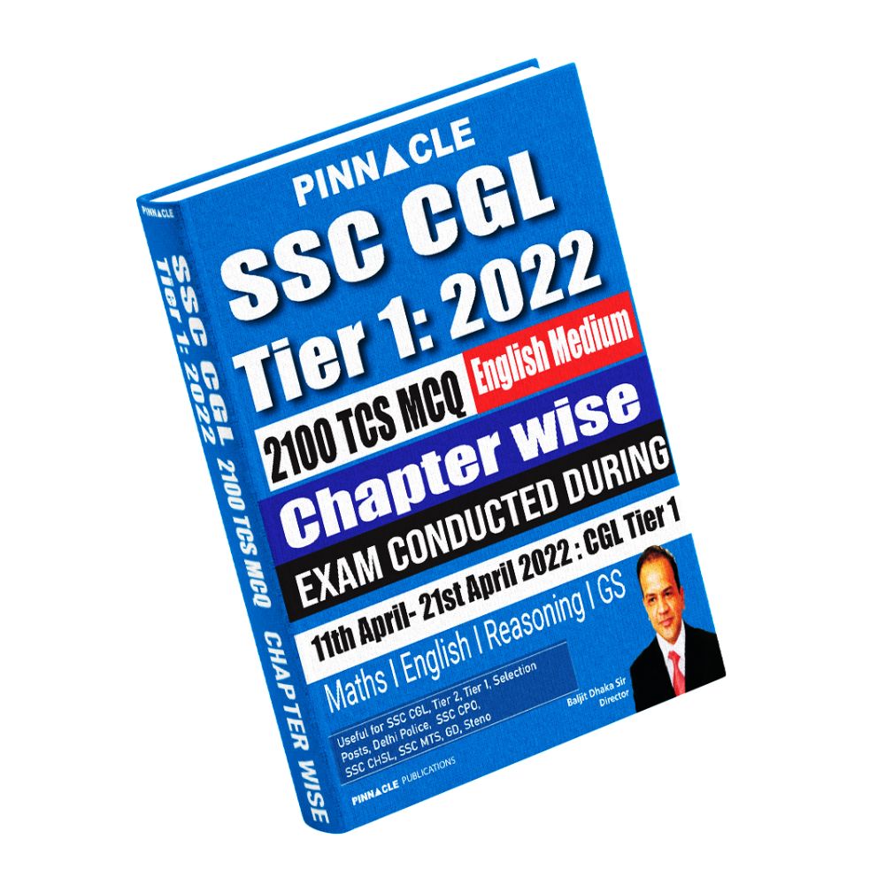 SSC CGL Tier 1 2022: 2100 TCS MCQ Chapter wise English medium book